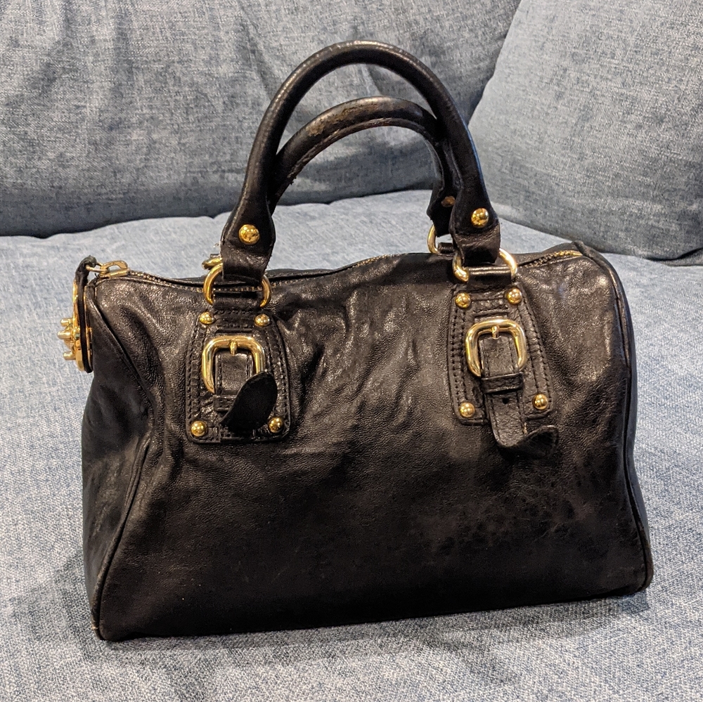 Steven by Steve Madden Black Leather Purse